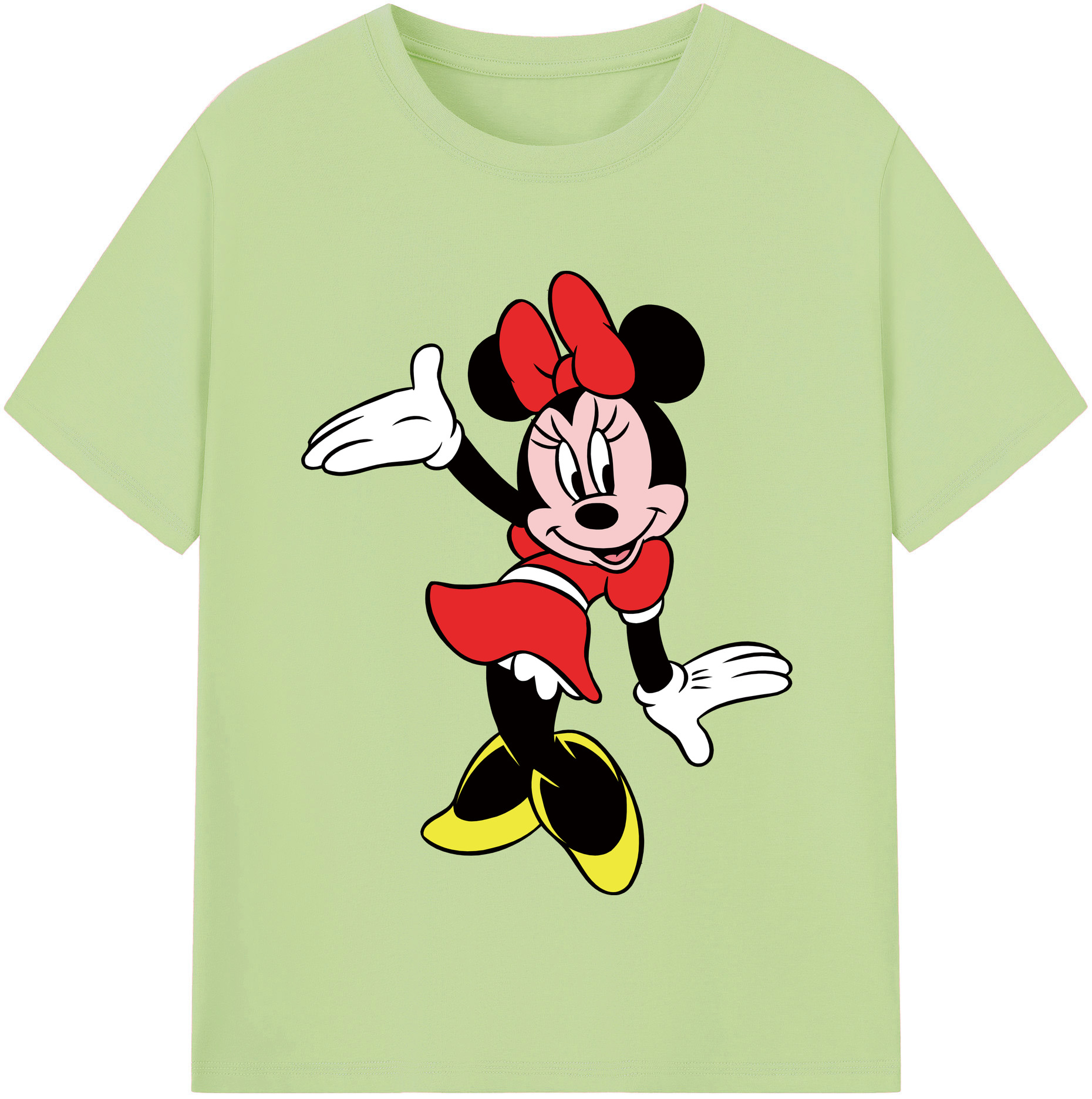 （画像用） ミッキーマウス Mickey Mouse 綿100％半袖Tシャツ（フロントプリント）